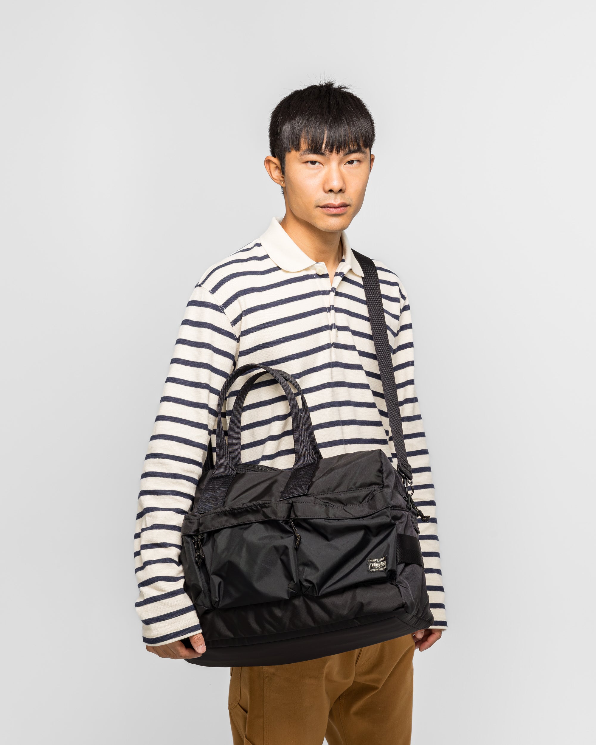 Porter Yoshida & Co - FORCE 2WAY Duffle Bag - Black | UP THERE