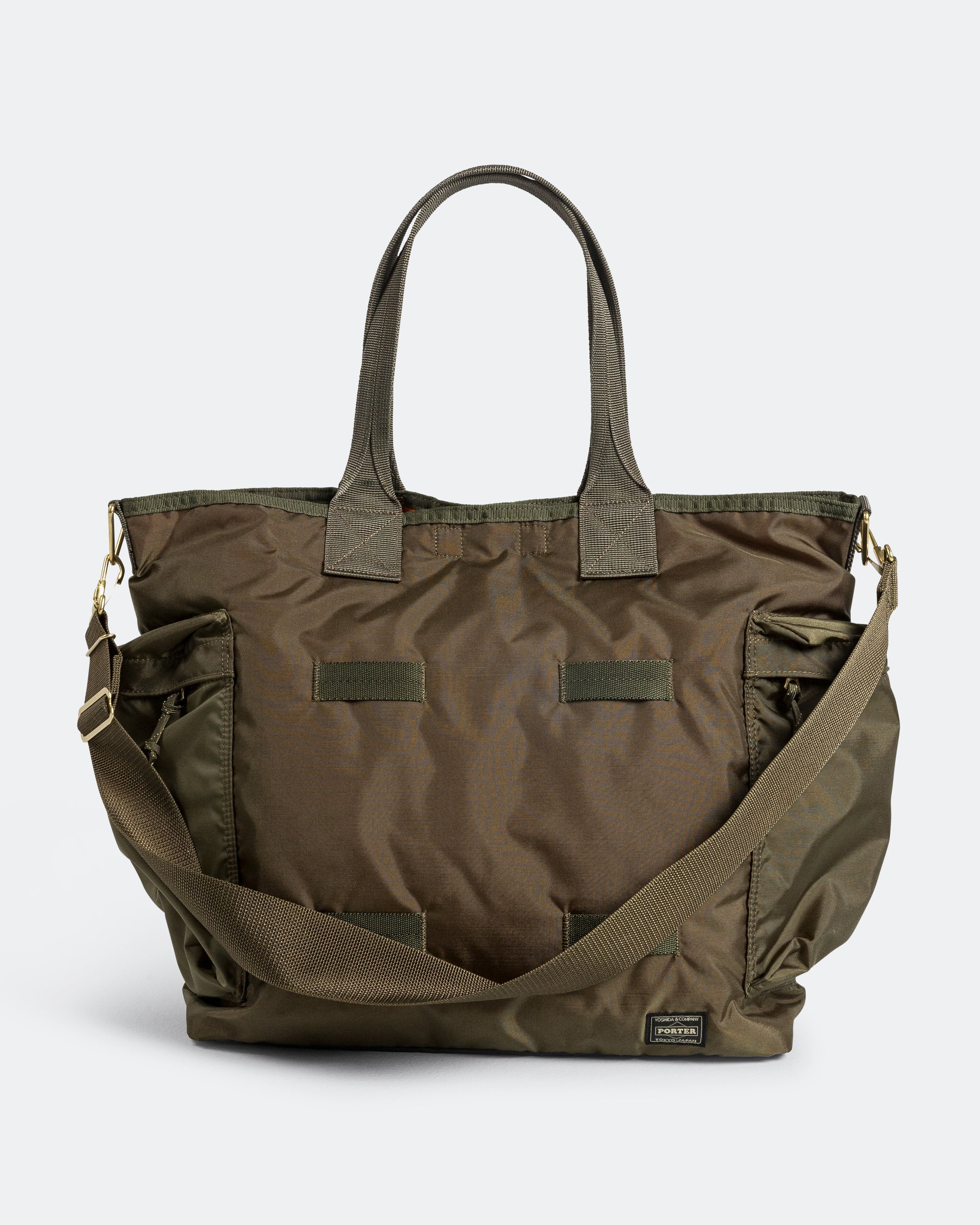 Porter Yoshida & Co - Force 2WAY Tote Bag - Olive Drab | UP THERE