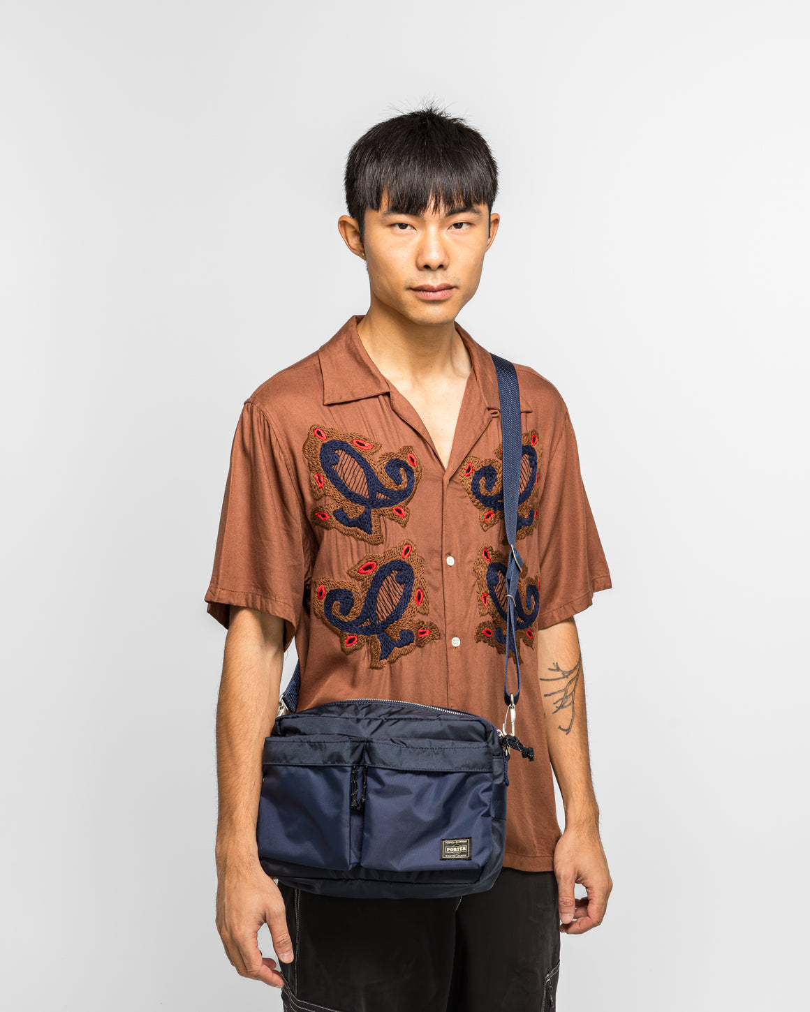 Porter Yoshida & Co - Force Shoulder Bag (S) - Navy - UP THERE