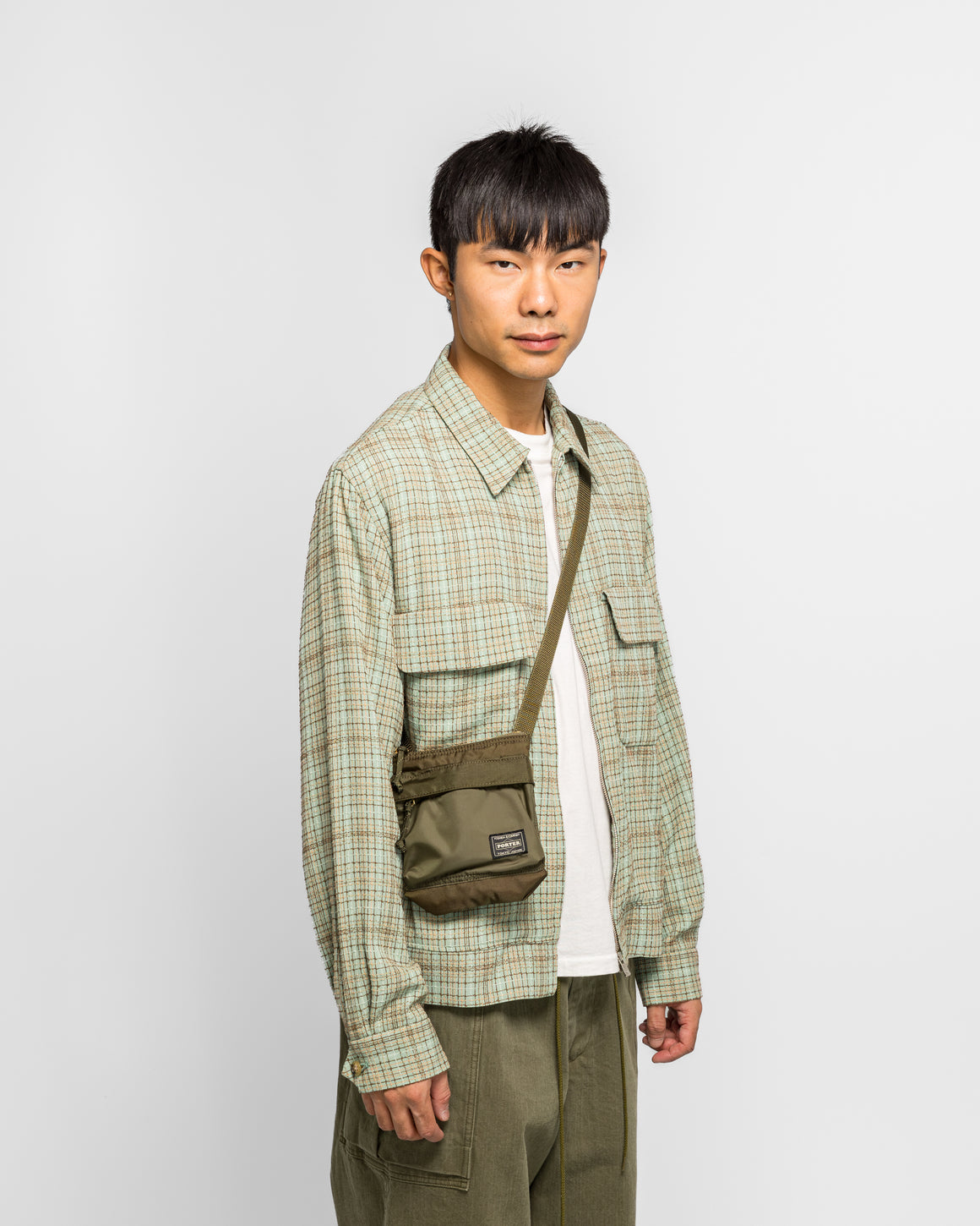 Porter Yoshida & Co - FORCE Shoulder Pouch - Olive Drab - UP THERE
