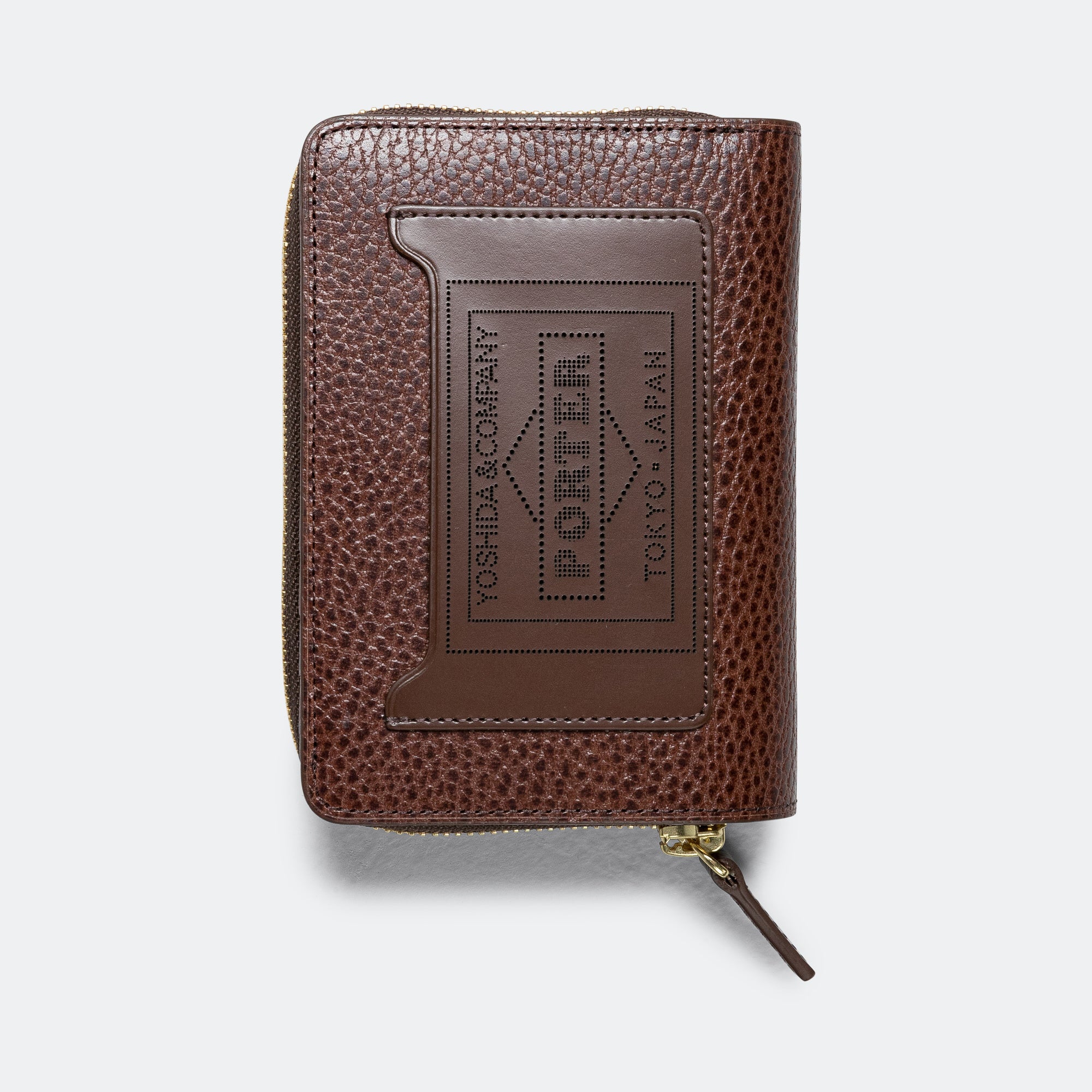 Porter Glaze Zip Wallet - Brown | UP THERE