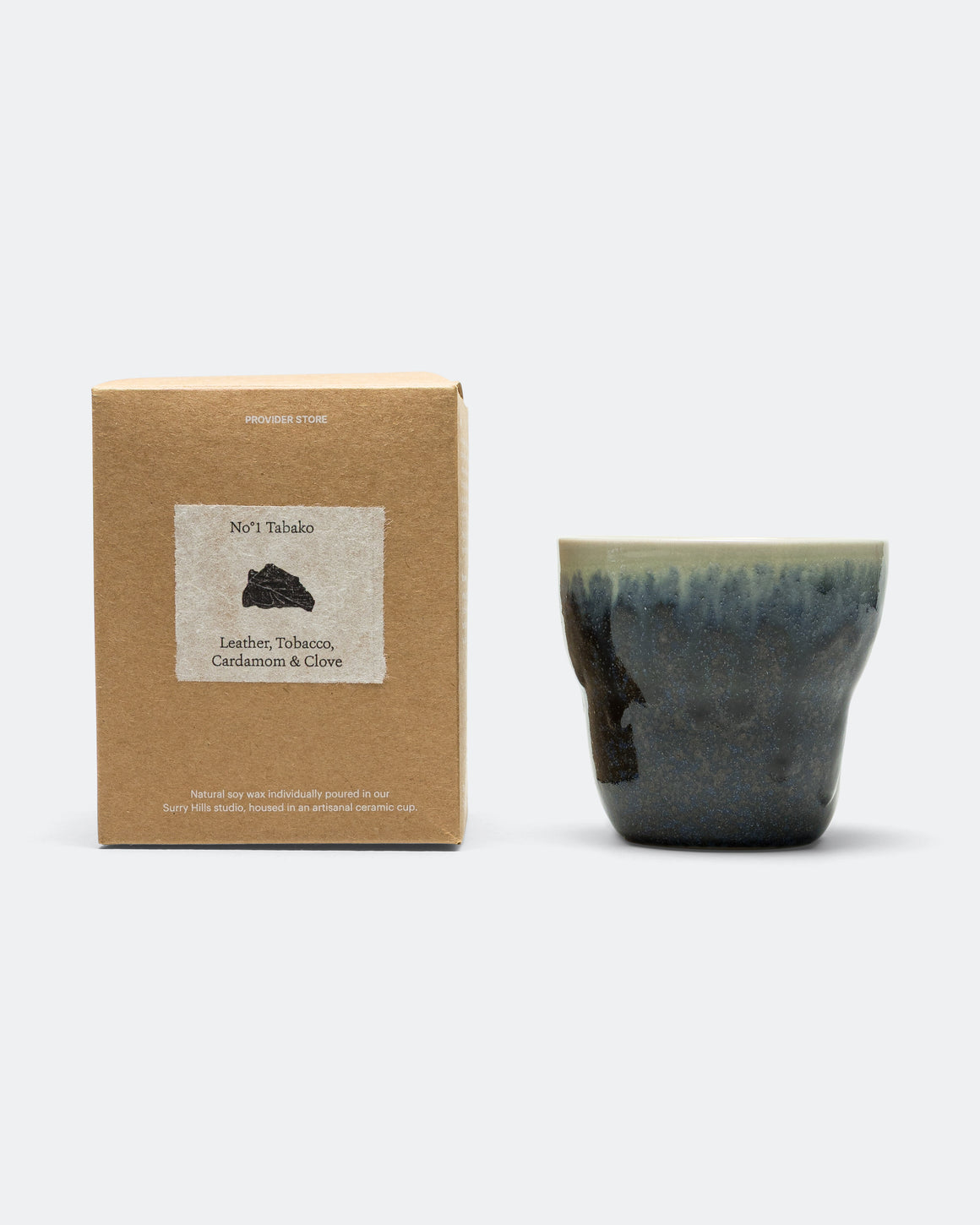 Provider Store - Inaba Pinch Candle - Indigo/Cream - UP THERE