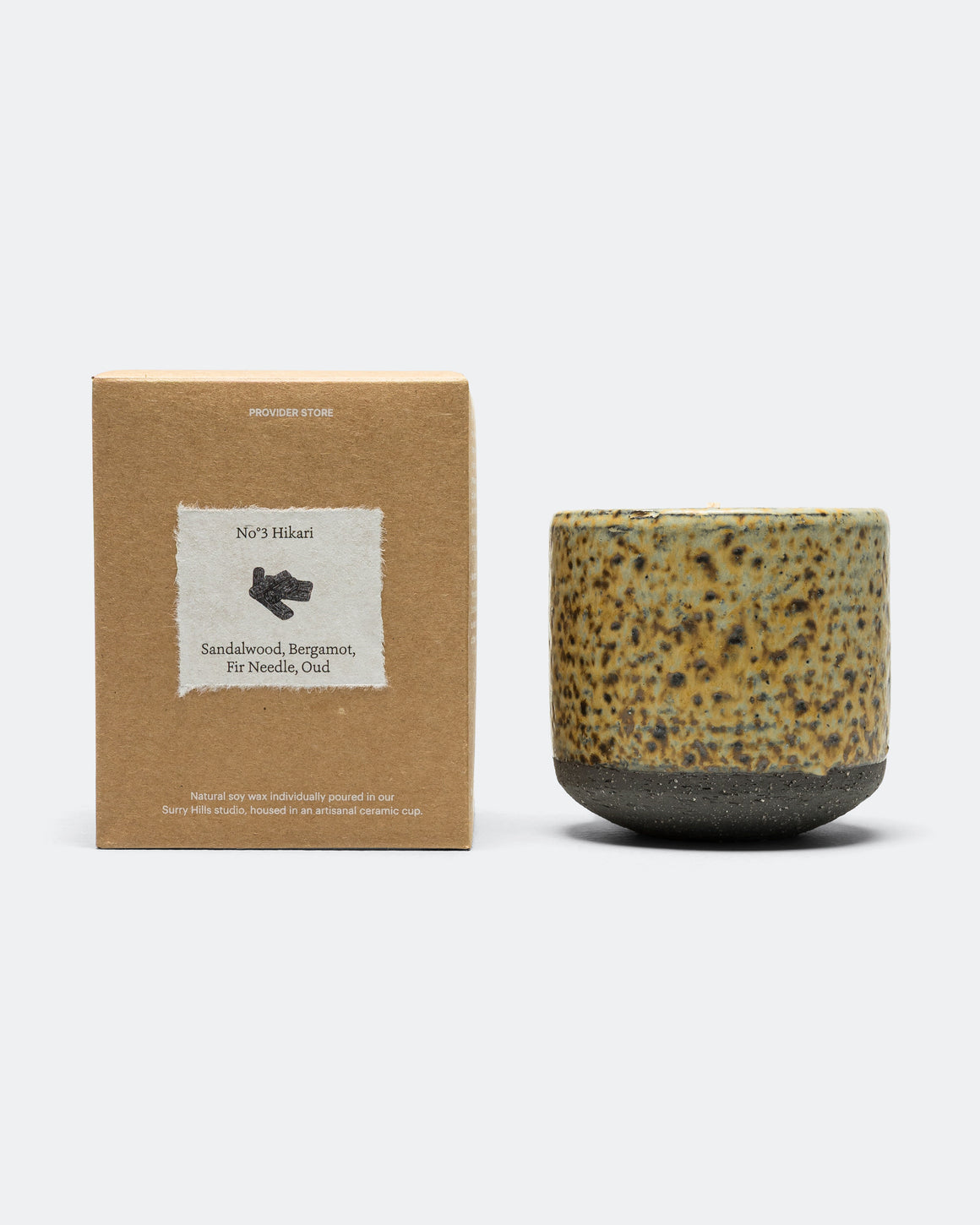Provider Store - Ishi Candle - Yellow/Brown - UP THERE