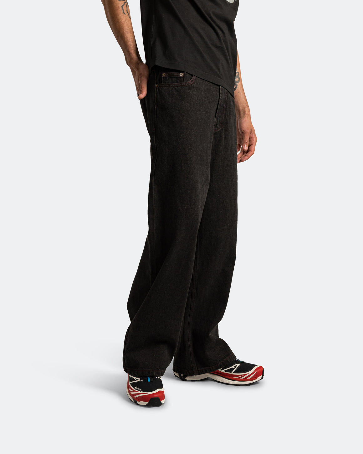 Pseushi - Loose Jeans - Mud Wash - UP THERE