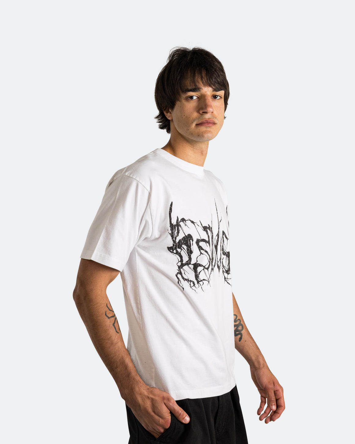 Pseushi - Metal Tee - White - UP THERE