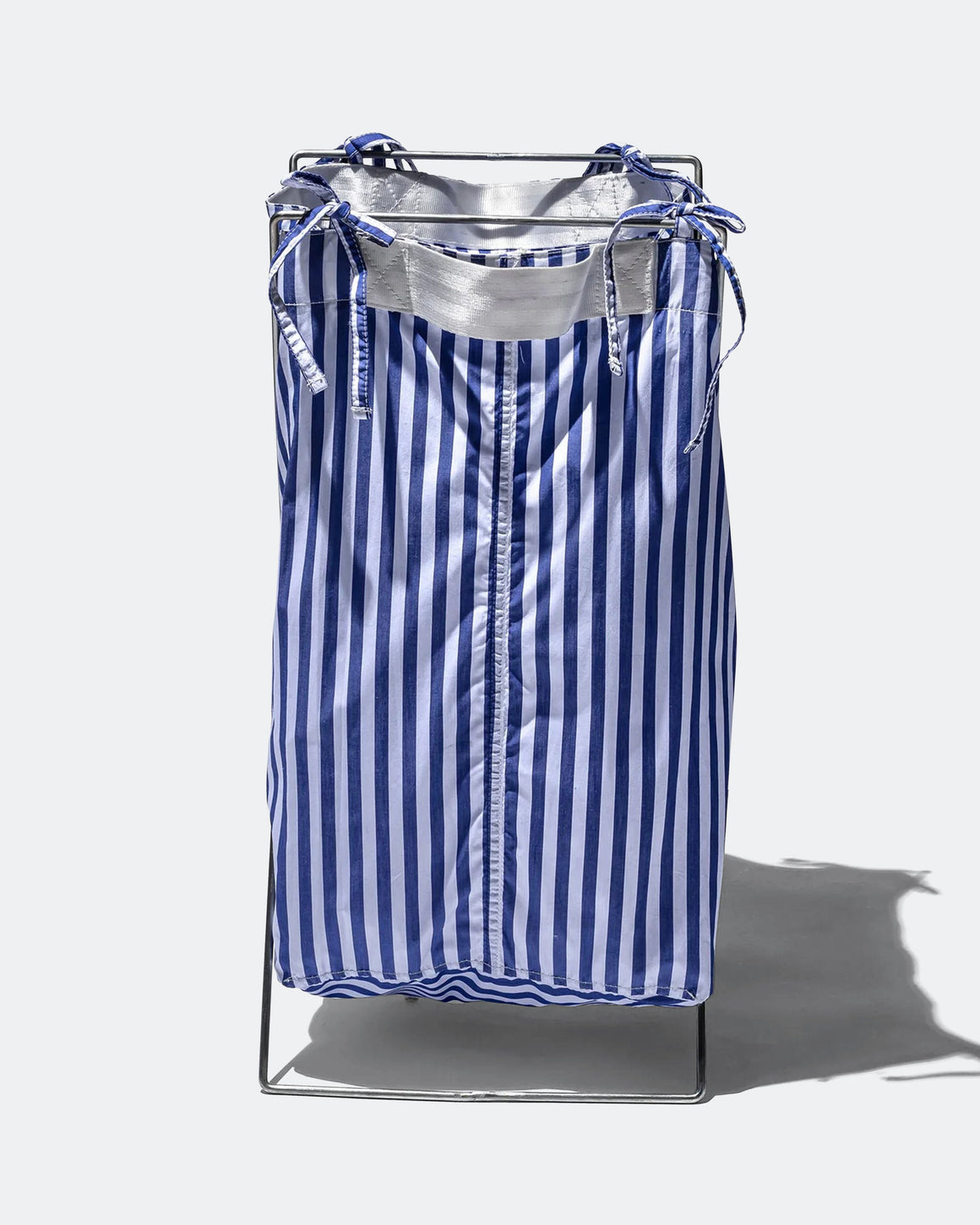 PUEBCO - Shirt Fabric Folding Laundry Basket - Blue Narrow Stripe - UP THERE