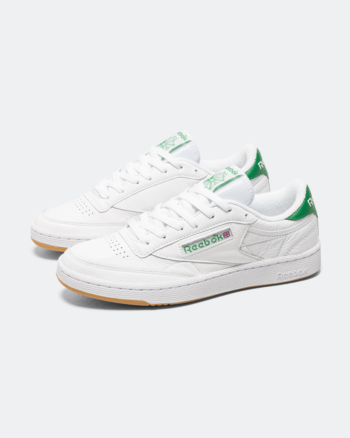 Reebok - Club C 85 - Footwear White/Glen Green-Gum - UP THERE