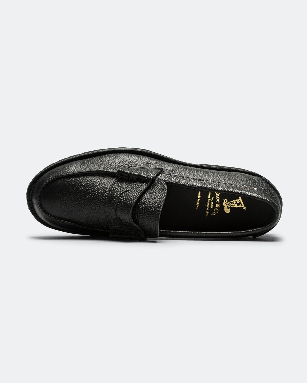 Regal Shoe & Co - Beefroll Loafer - Pebbled Black Leather - UP THERE