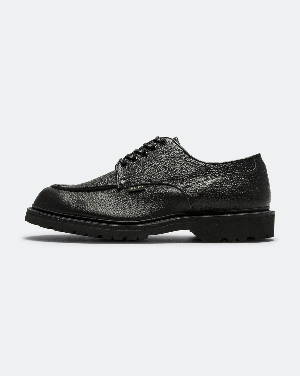 Regal Shoe & Co - U-Tip Derby GORE-TEX - Pebbled Black Leather - UP THERE