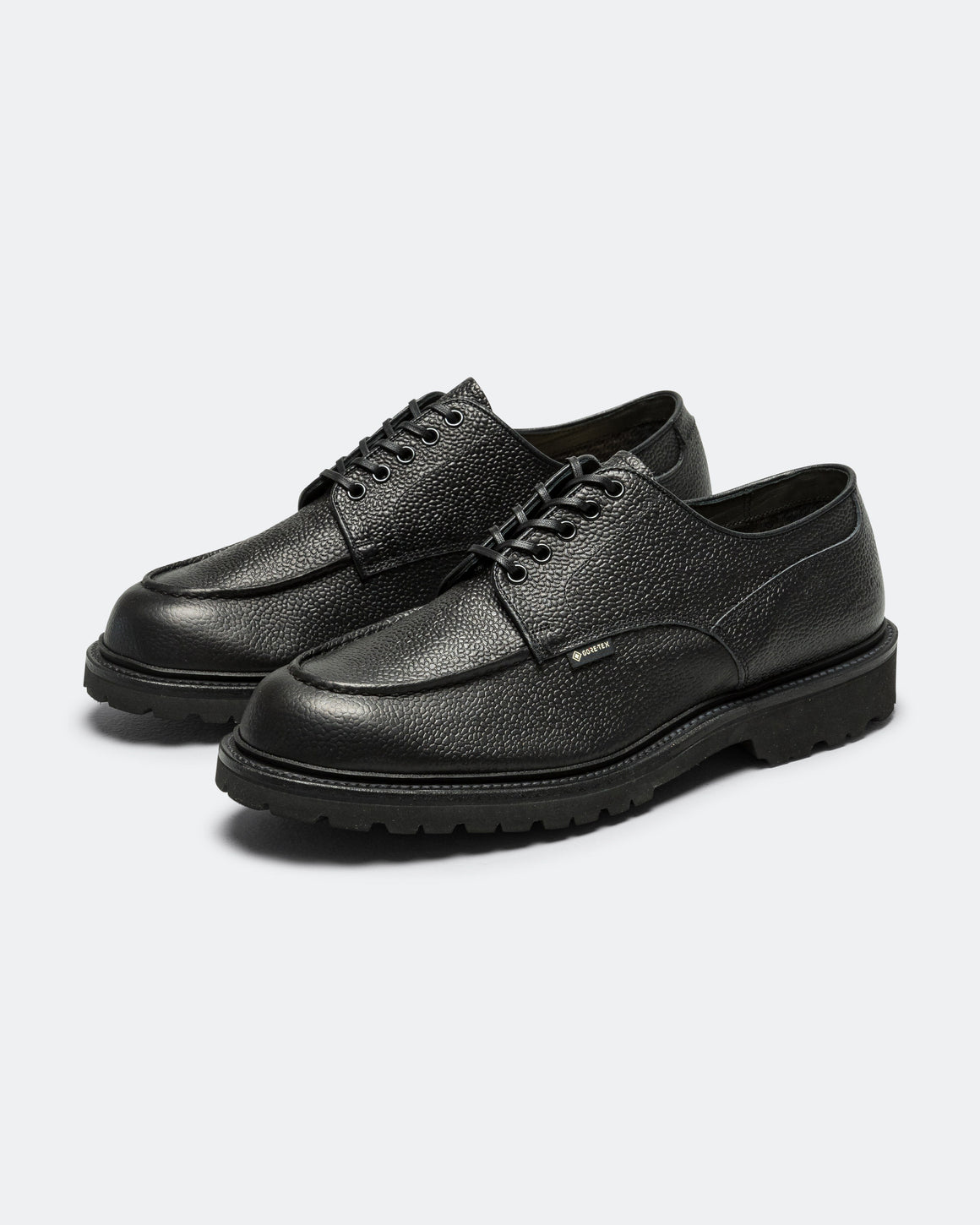 Regal Shoe & Co - U-Tip Derby GORE-TEX - Pebbled Black Leather - UP THERE