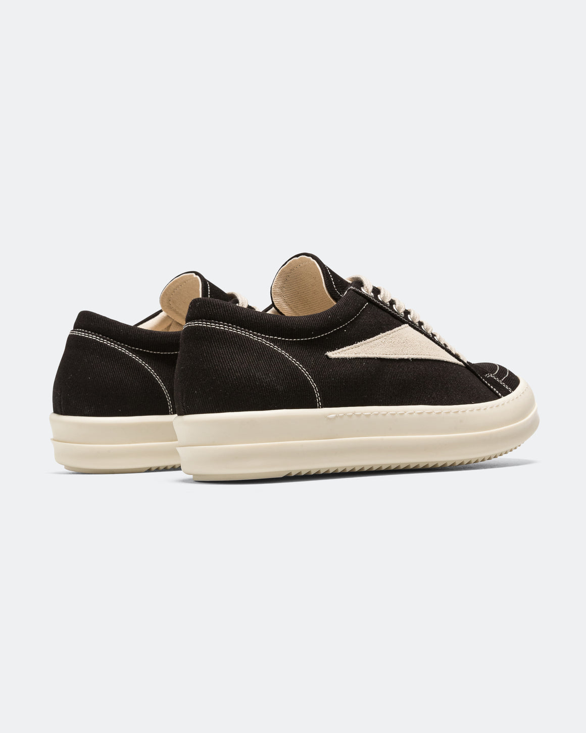 Rick Owens DRKSHDW - Scarpe in Denim Vintage Sneaks - Black/Milk-Milk - UP THERE