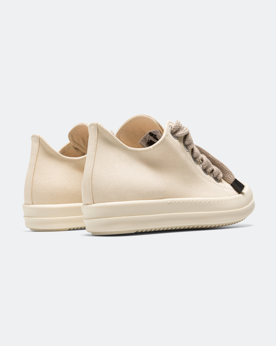 Rick Owens DRKSHDW - Scarpe in Denim Jumbolace Low Sneaks - Milk/Milk - UP THERE