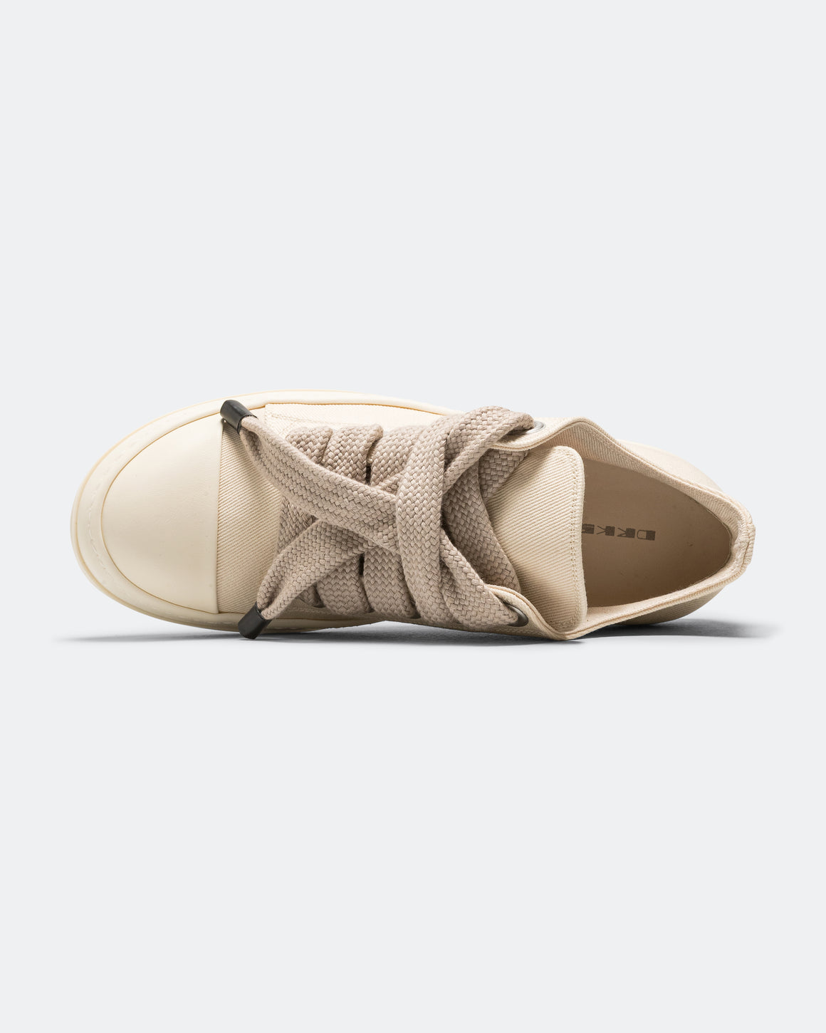 Rick Owens DRKSHDW - Scarpe in Denim Jumbolace Low Sneaks - Milk/Milk - UP THERE
