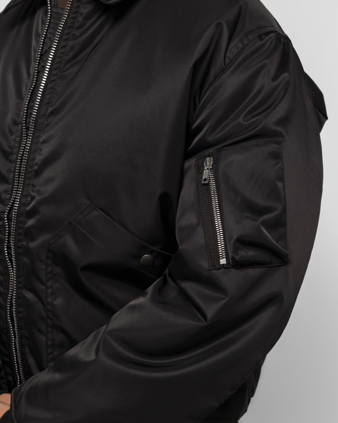 Rick Owens DRKSHDW - Bomber Imbottito Flyers JKT - Black - UP THERE