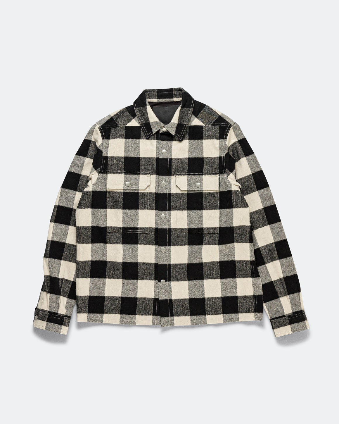Rick Owens DRKSHDW - Camicia Cropped Outershirt - Black Plaid - UP THERE