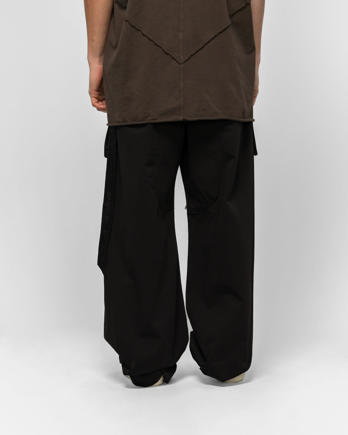 Rick Owens DRKSHDW - Creatch Wide Cotton Cargo Drawstring - Black - UP THERE