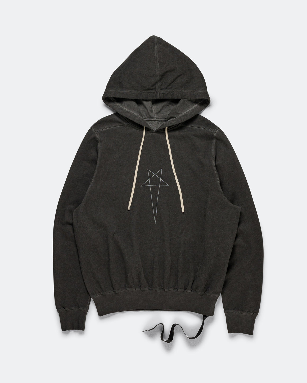 Rick Owens DRKSHDW - Felpa Oversized Hoodie - Faded Black/Silver - UP THERE