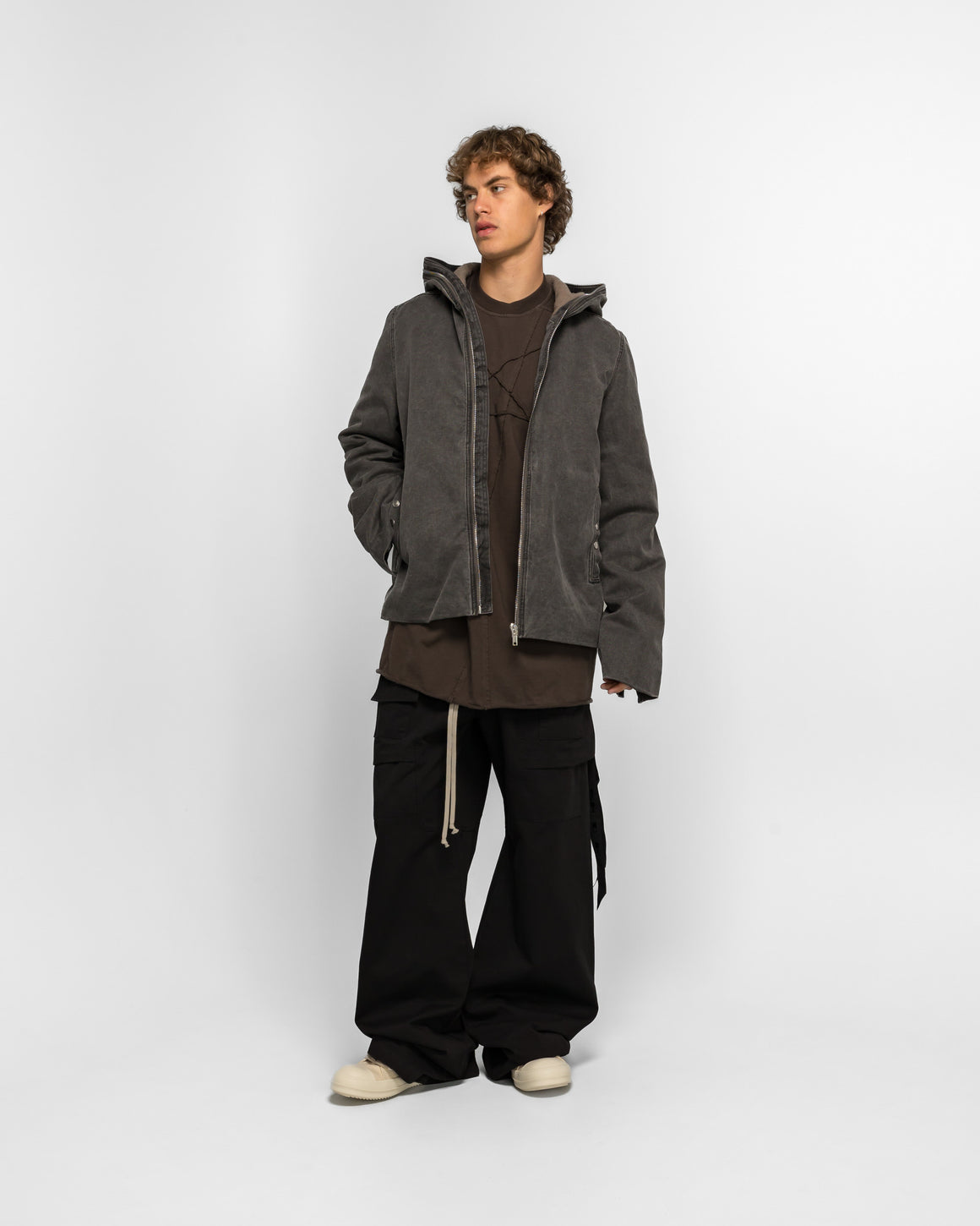 Rick Owens DRKSHDW - Giacca - Gimp Zipfront JKT - Gravel - UP THERE