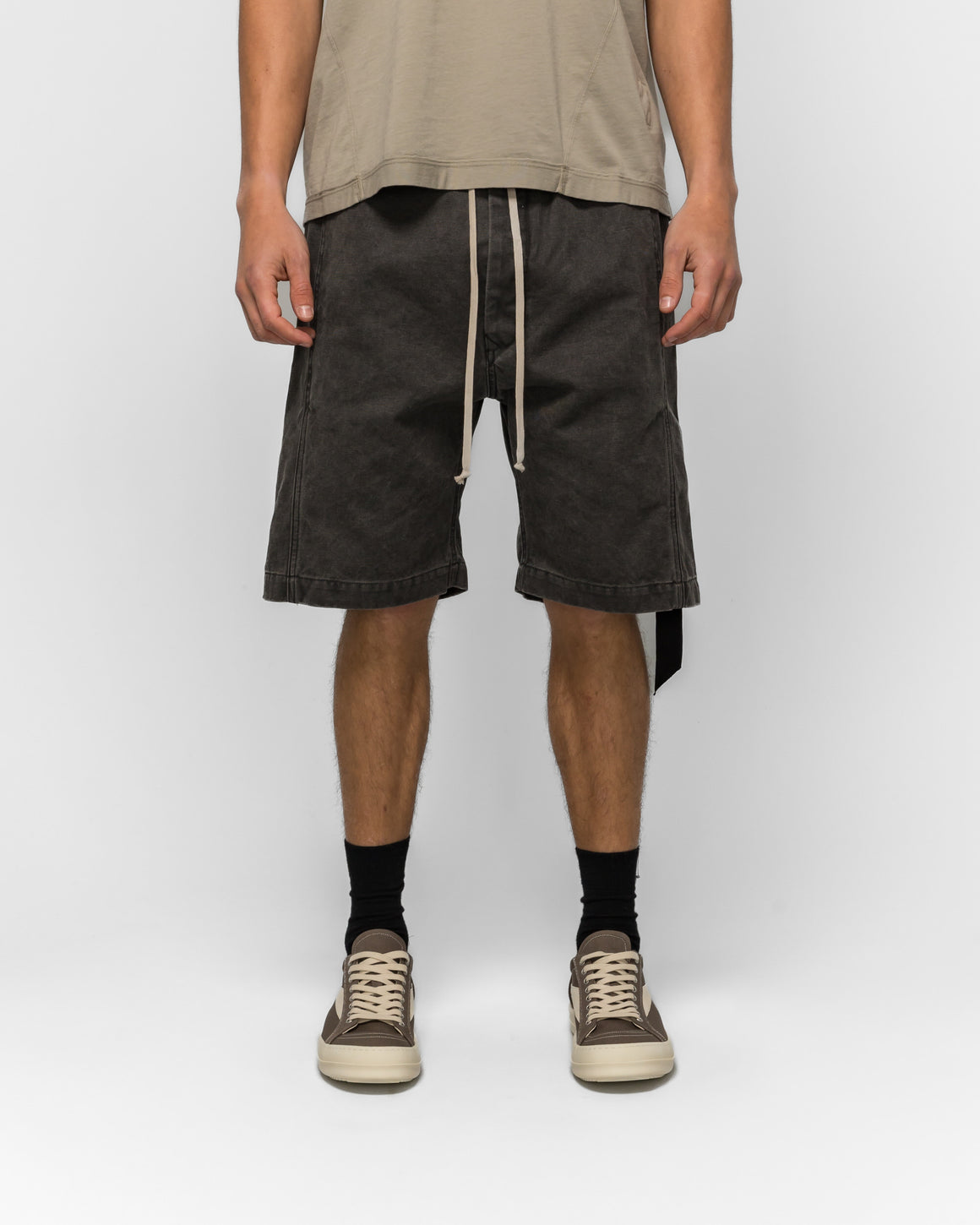 Rick Owens DRKSHDW - Pusher Shorts - Gravel - UP THERE