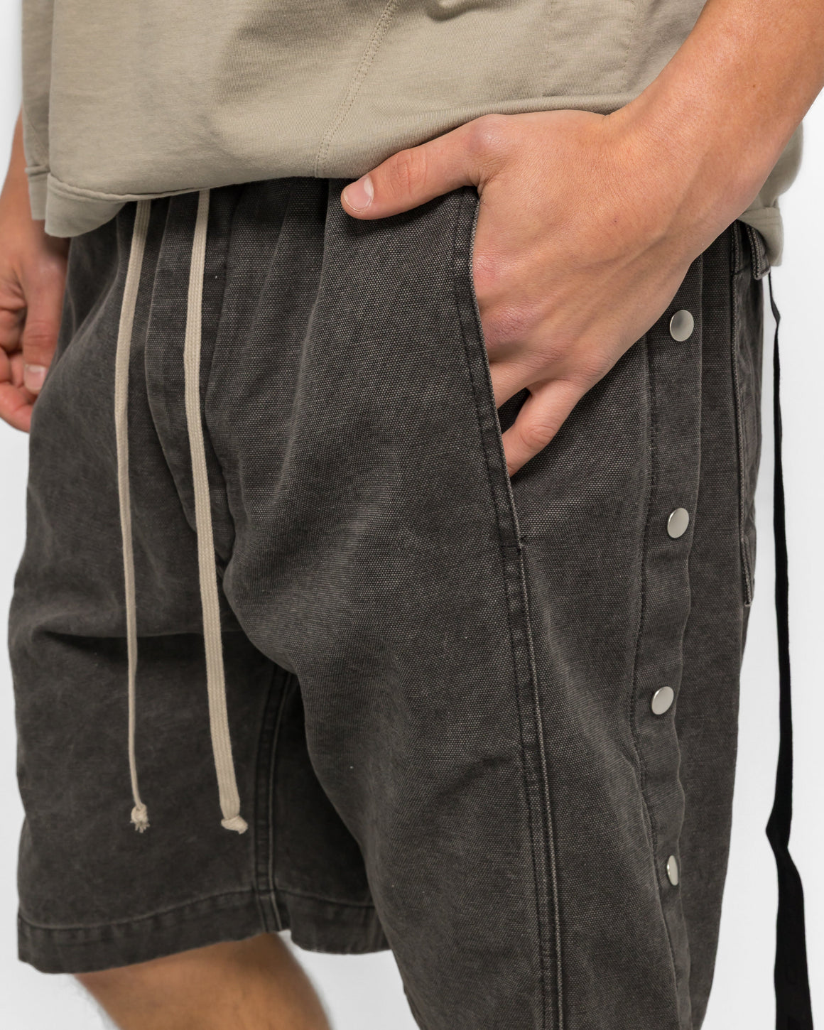 Rick Owens DRKSHDW - Pusher Shorts - Gravel - UP THERE