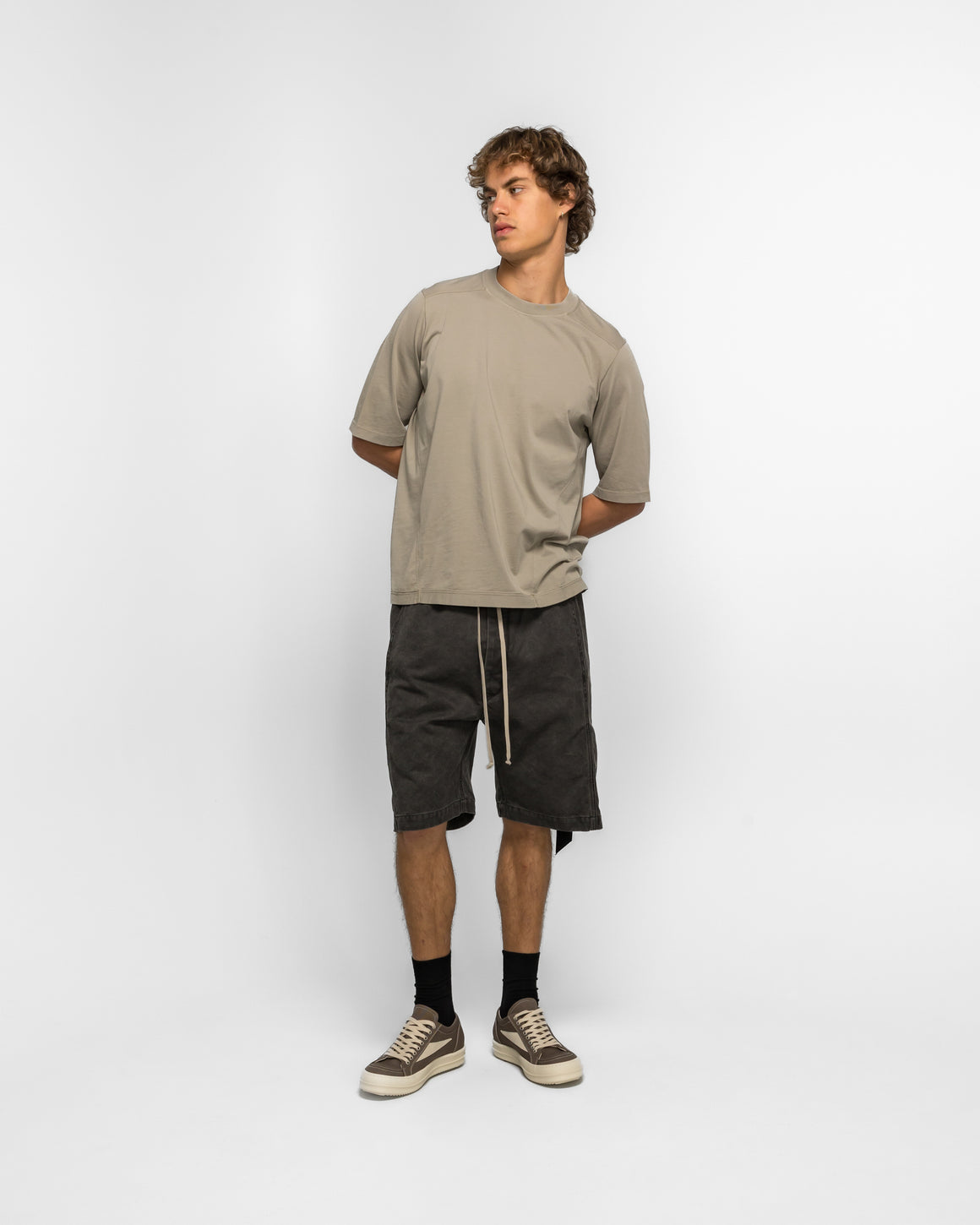 Rick Owens DRKSHDW - Pusher Shorts - Gravel - UP THERE
