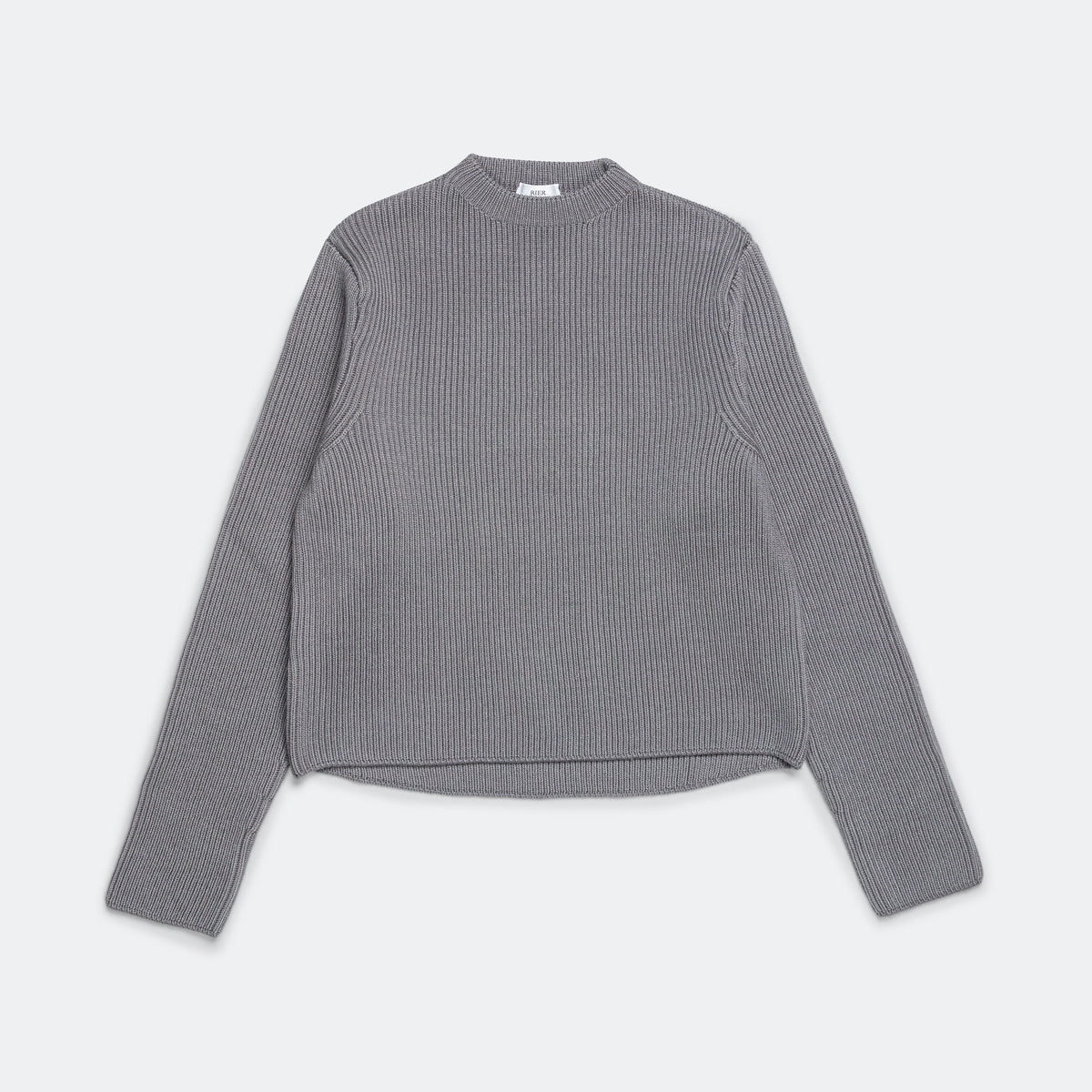 RIER Roundneck Fisherman Rib - Castelrock Wool | UP THERE
