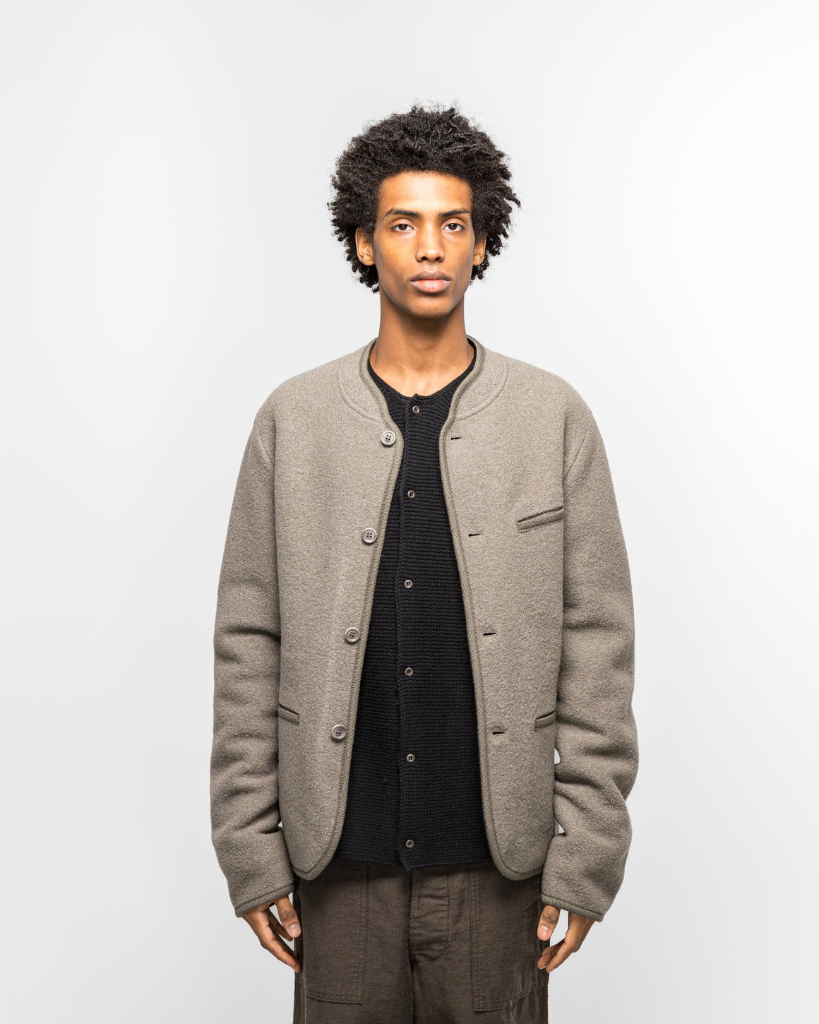 Rier - Walker Jacket - Camoscio Felted Wool - UP THERE