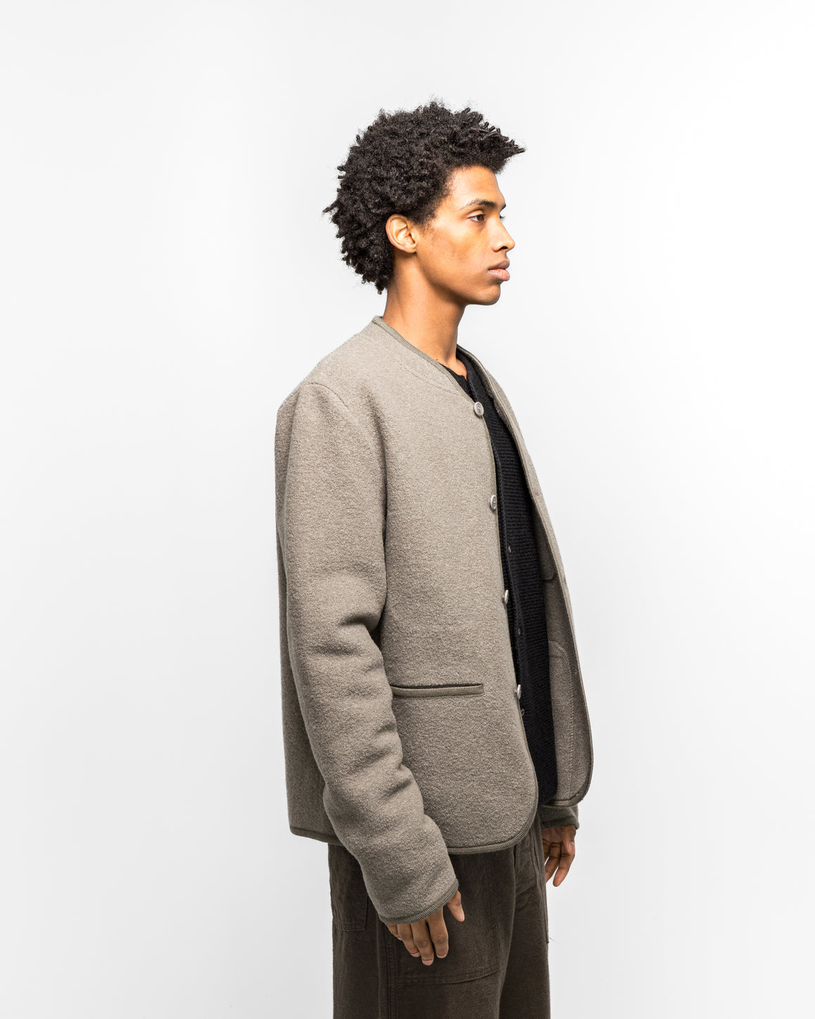 Rier - Walker Jacket - Camoscio Felted Wool - UP THERE