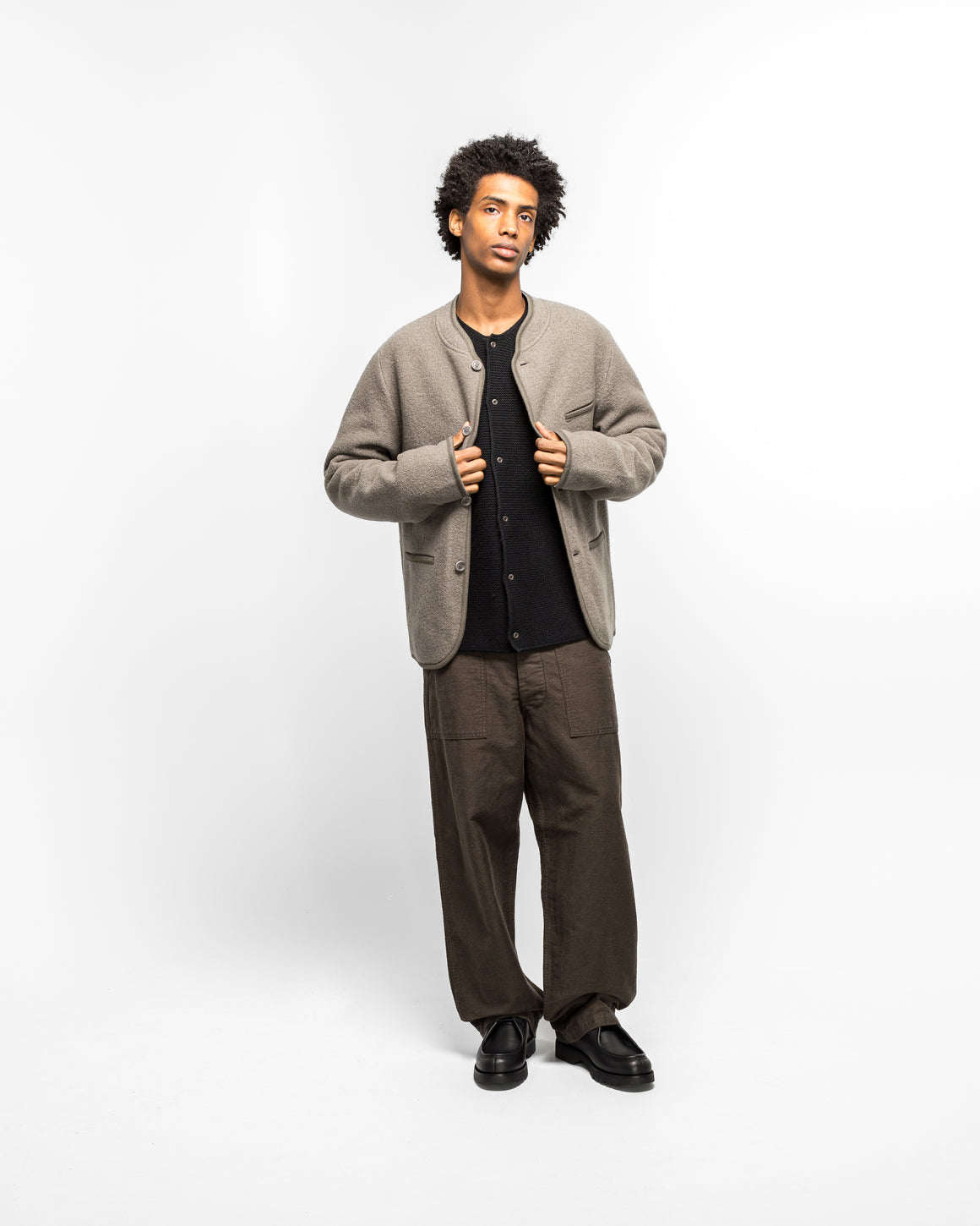 Walker Jacket - Camoscio Felted Wool | UP THERE