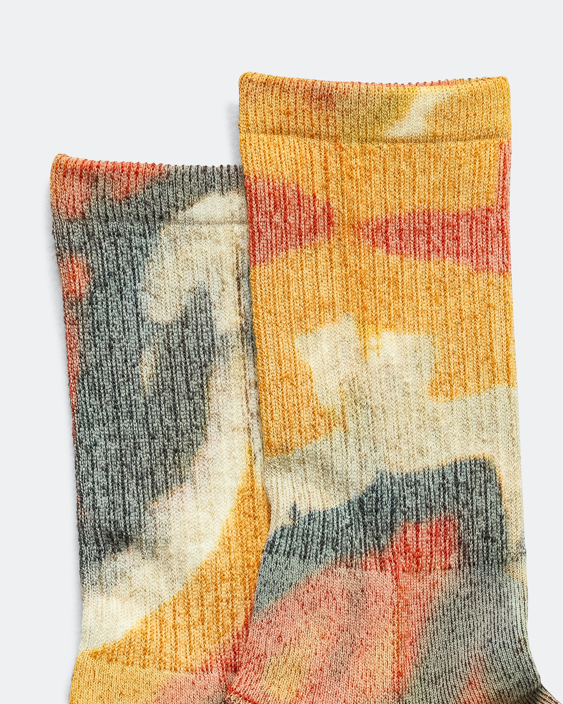 RoToTo - AllRounder Merino Crew Tie Dye - Yellow/Red - UP THERE