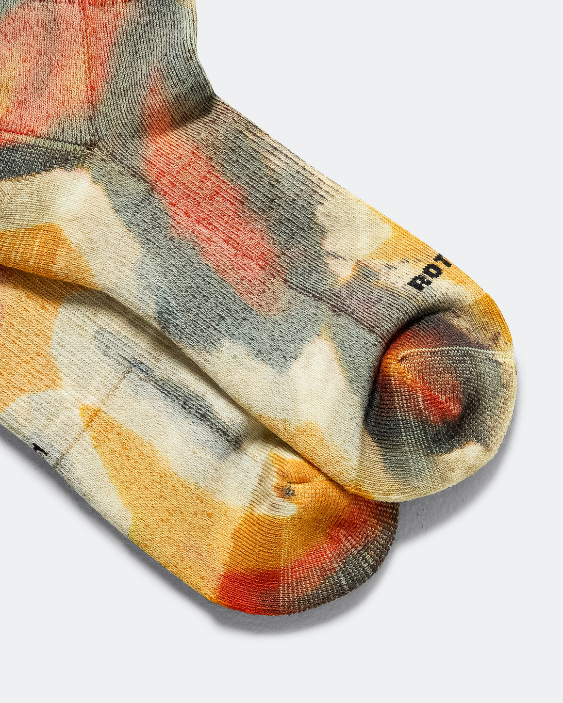 RoToTo - AllRounder Merino Crew Tie Dye - Yellow/Red - UP THERE