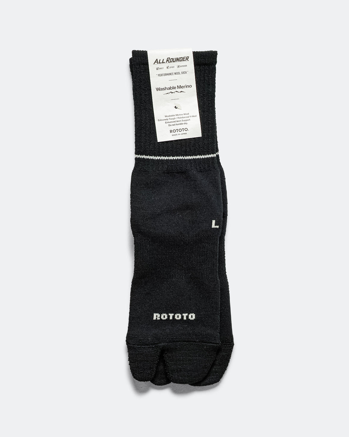 RoToTo - AllRounder Merino Tabi - Black - UP THERE