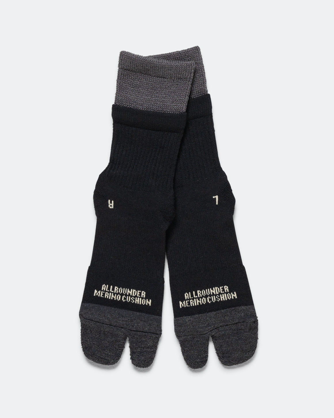 RoToTo - Allrounder Merino Sock - Black/Gray - UP THERE