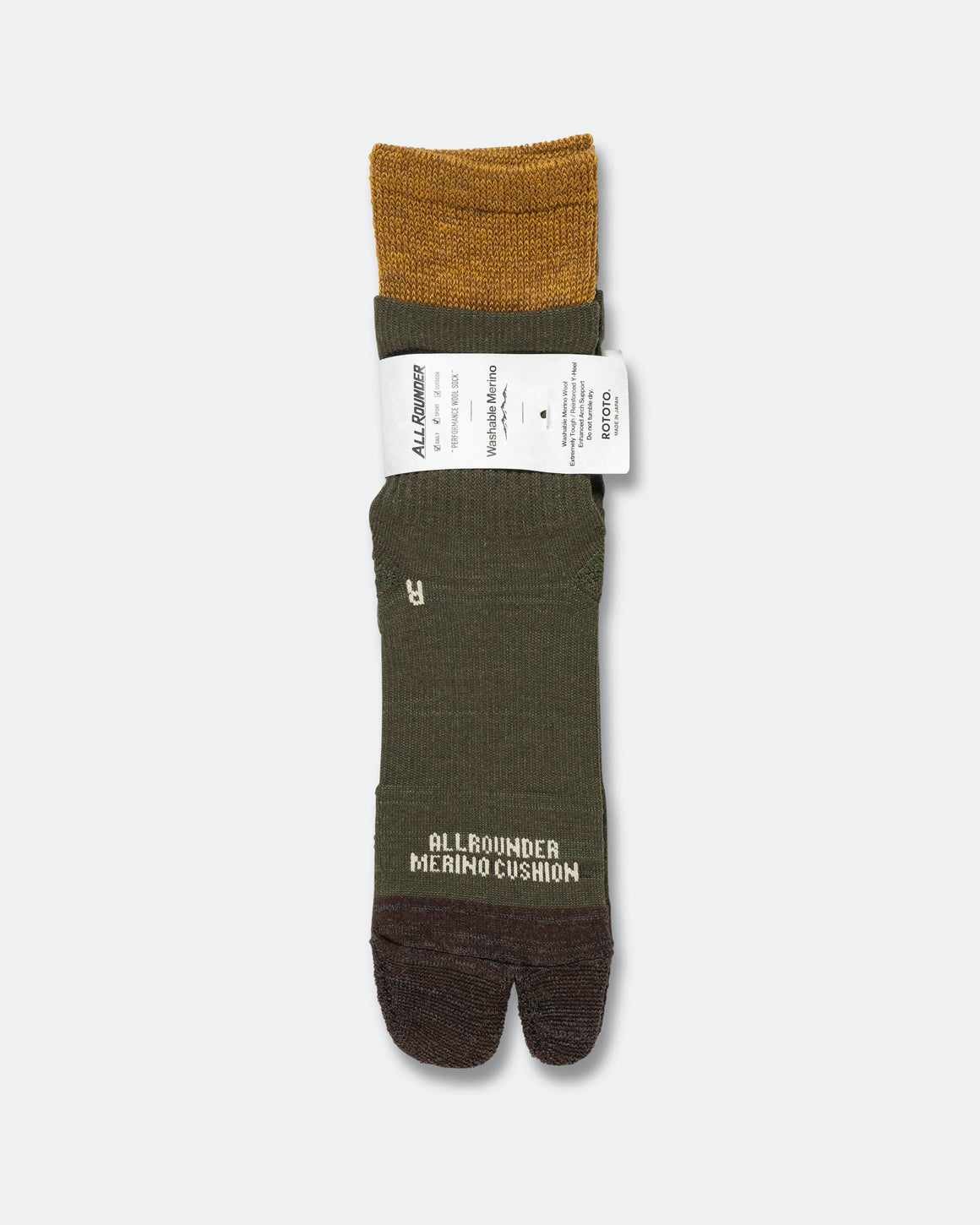 RoToTo - Allrounder Merino Sock - O.D./Gold - UP THERE
