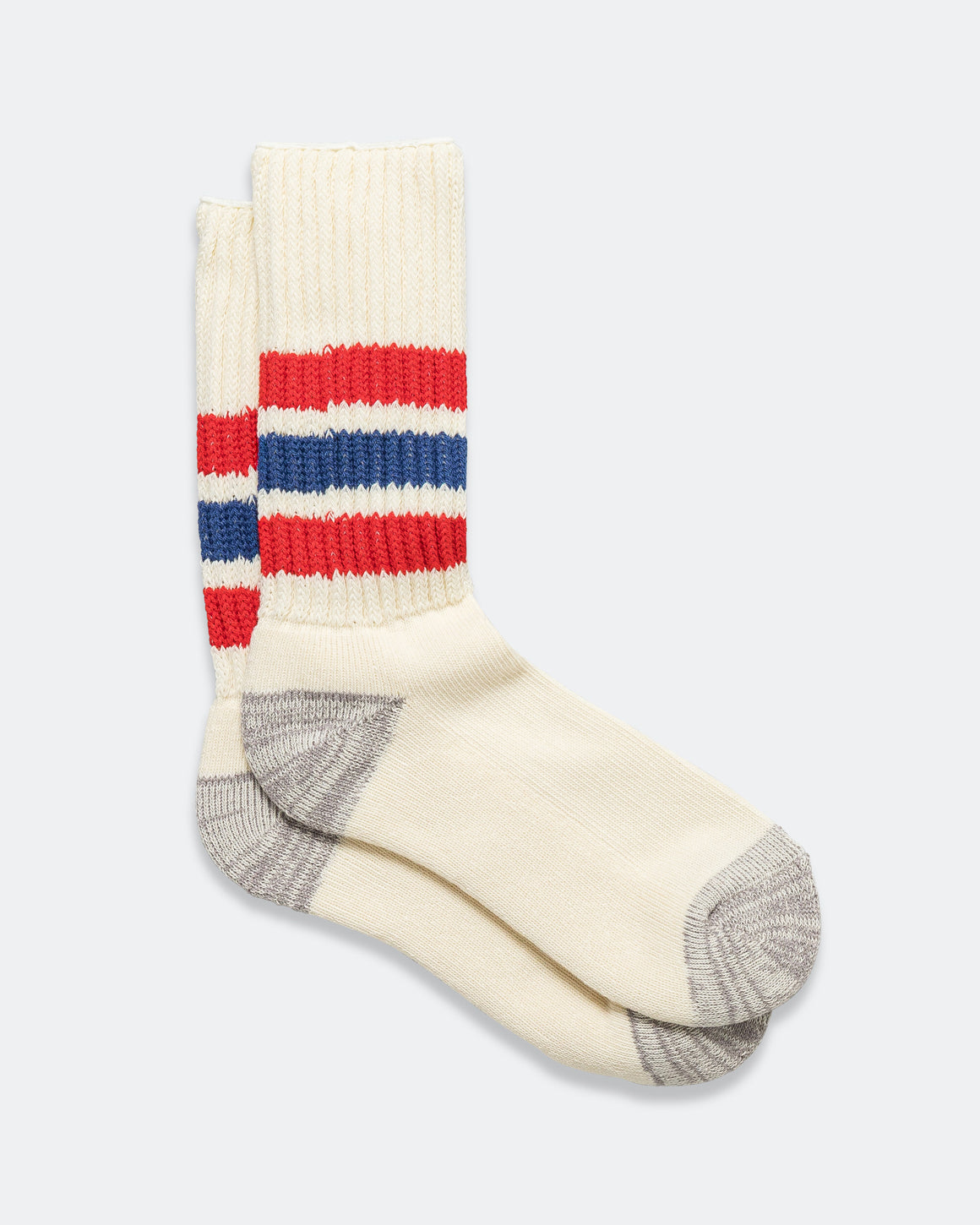 RoToTo - Coarse Ribbed Sock - Chilli Red/Blue - UP THERE