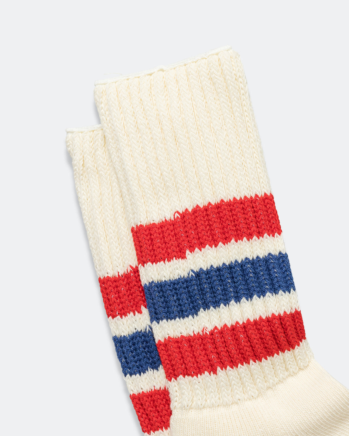RoToTo - Coarse Ribbed Sock - Chilli Red/Blue - UP THERE