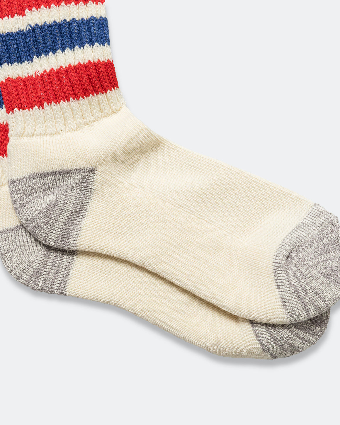 RoToTo - Coarse Ribbed Sock - Chilli Red/Blue - UP THERE