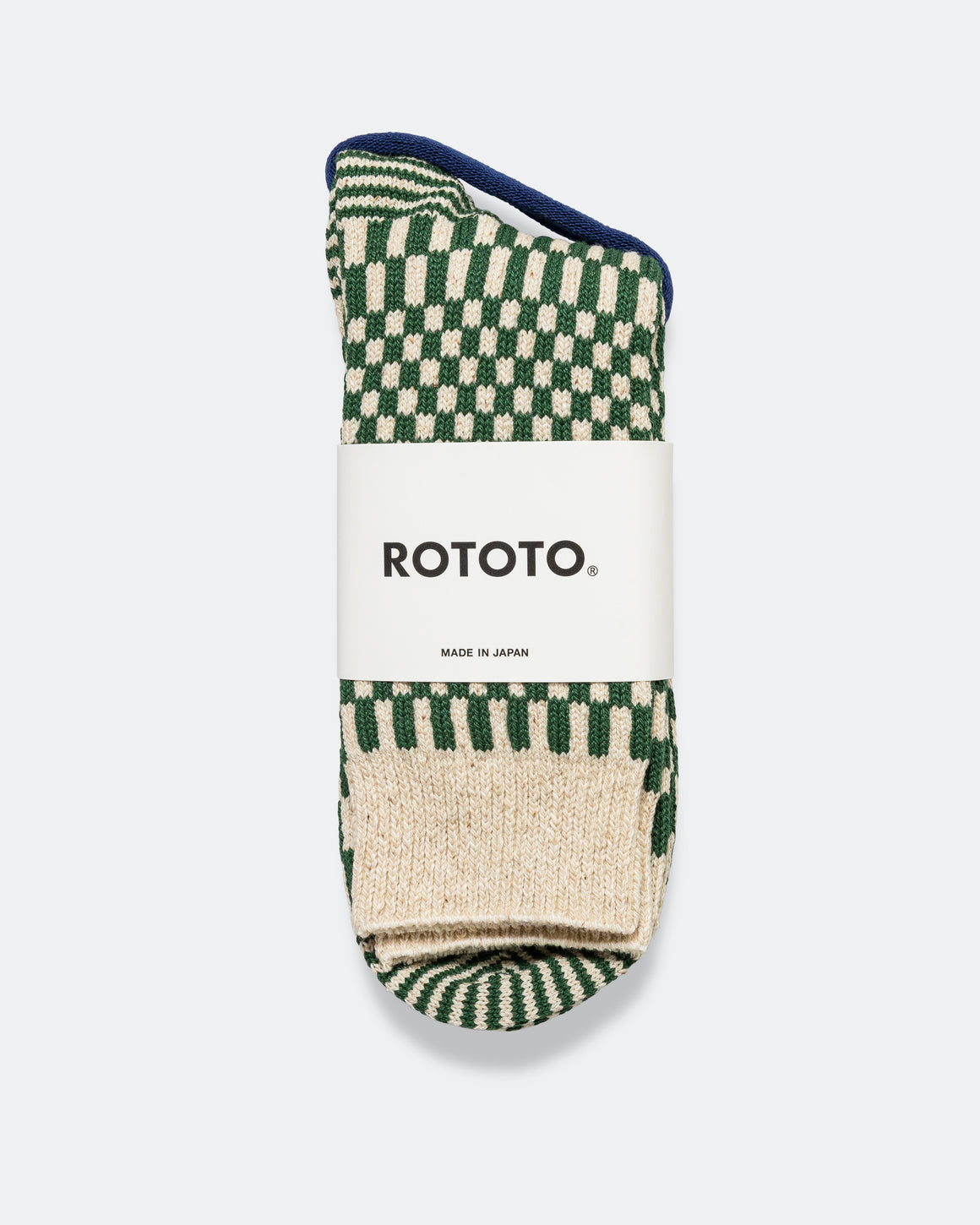 RoToTo - Checkerboard Sock - Green - UP THERE