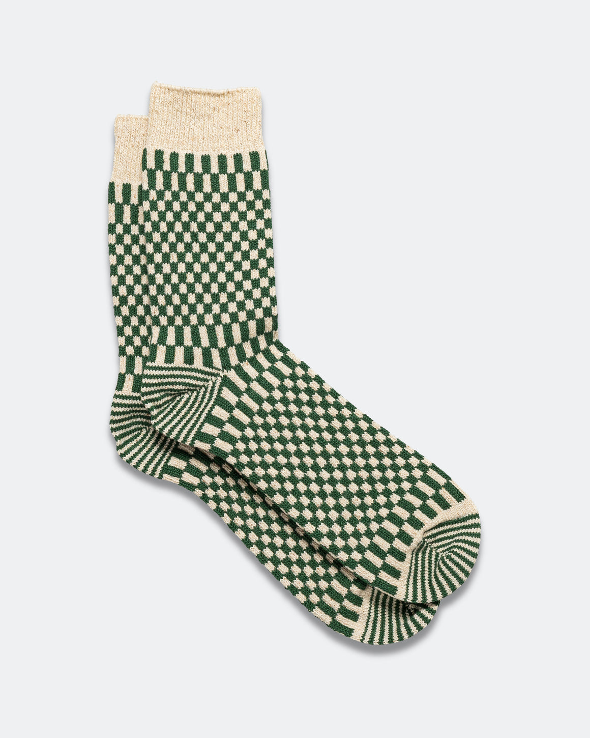 RoToTo - Checkerboard Sock - Green - UP THERE