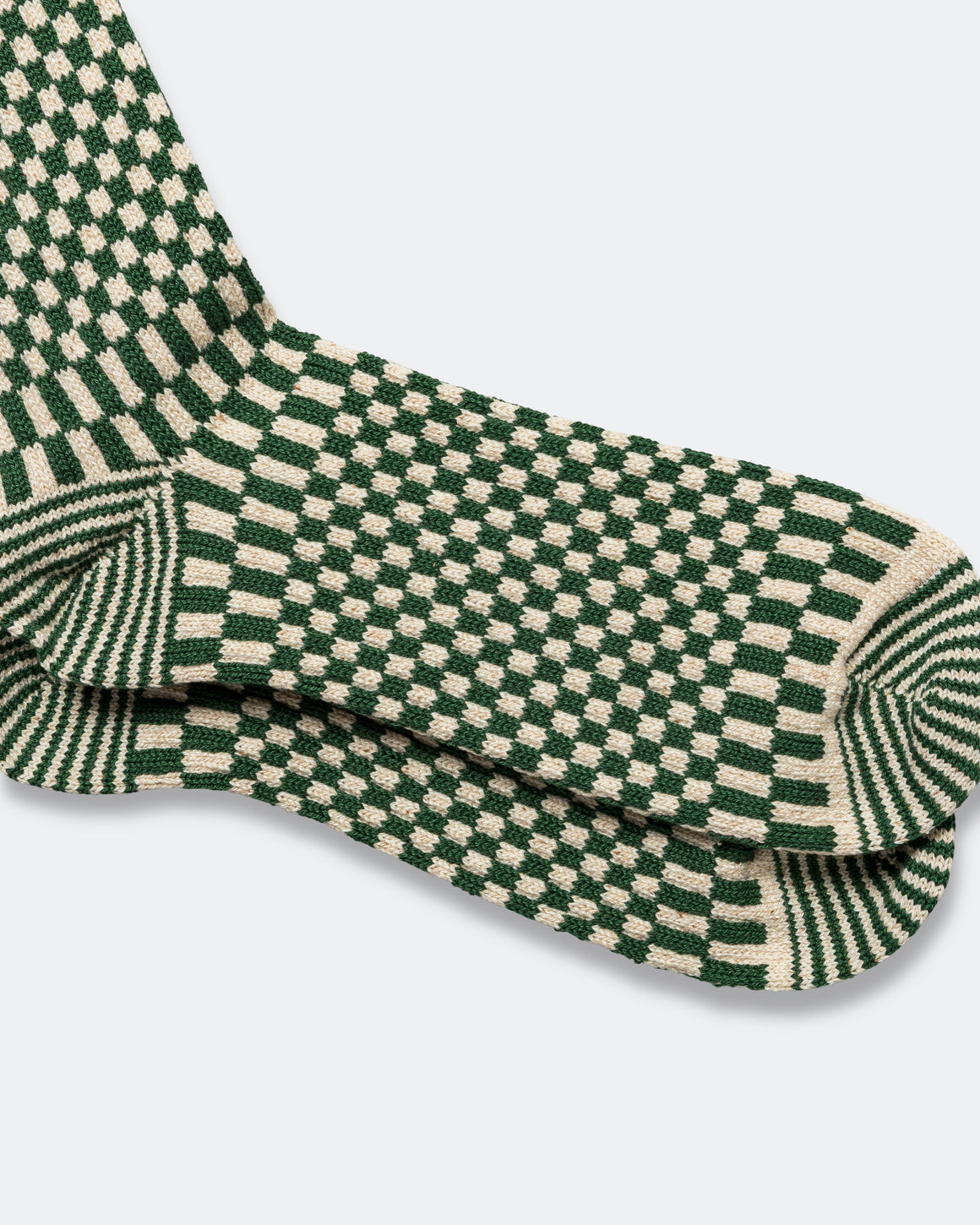RoToTo - Checkerboard Sock - Green - UP THERE