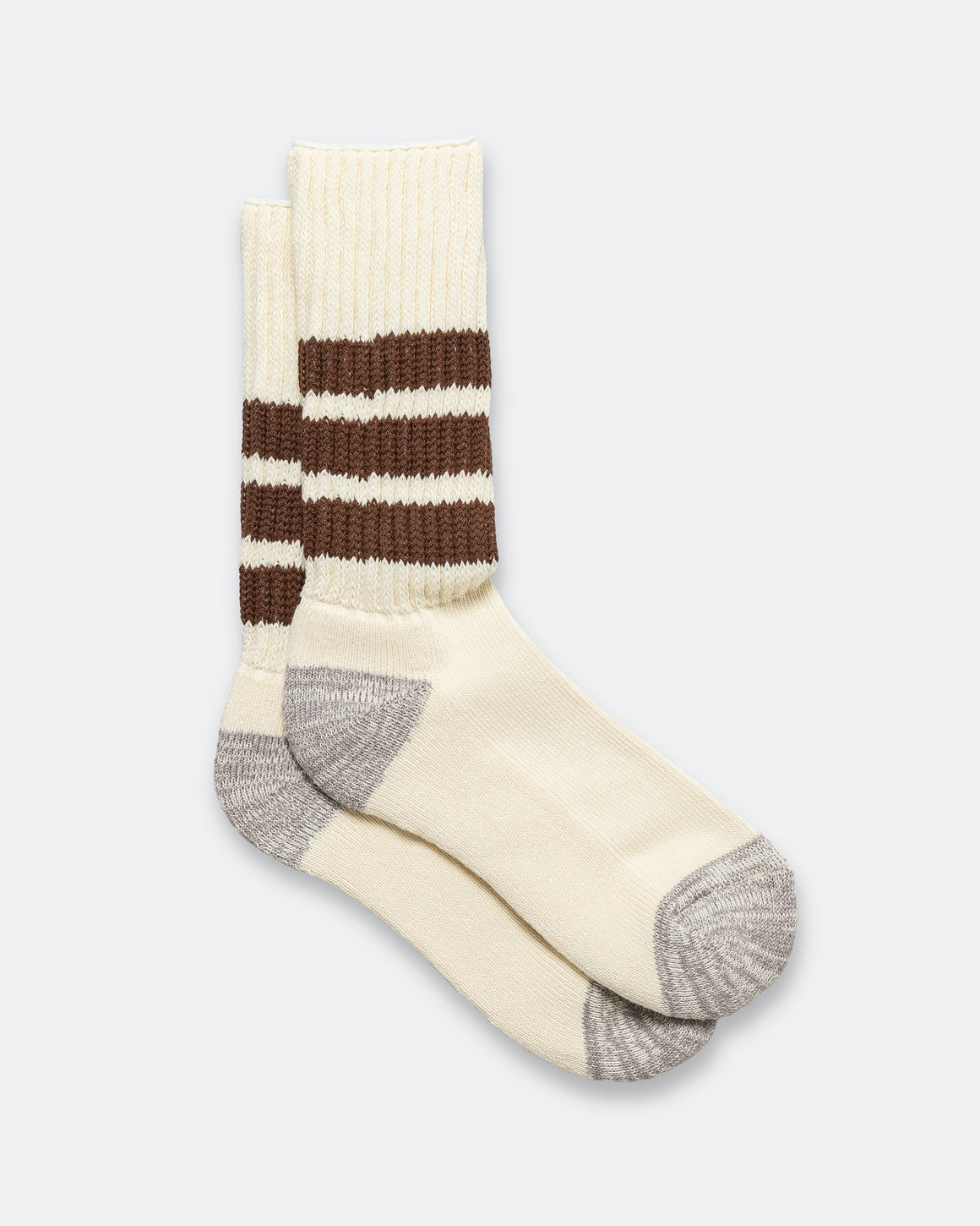 RoToTo - Coarse Ribbed Sock - Brown - UP THERE