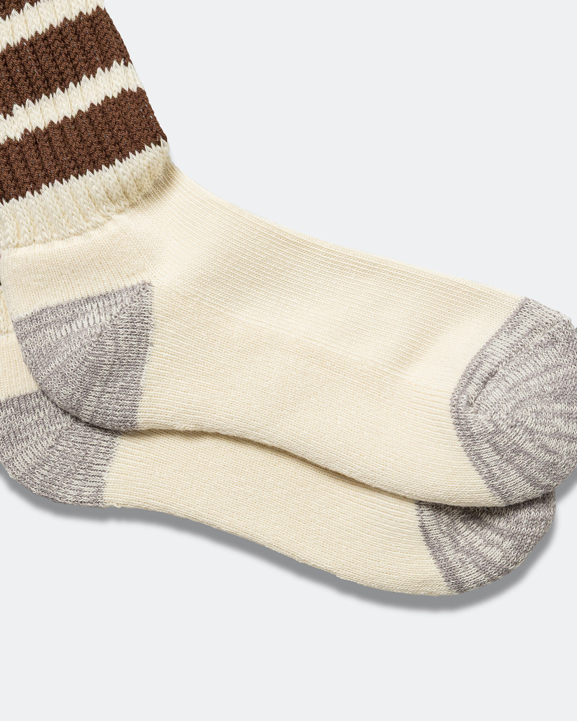 RoToTo - Coarse Ribbed Sock - Brown - UP THERE