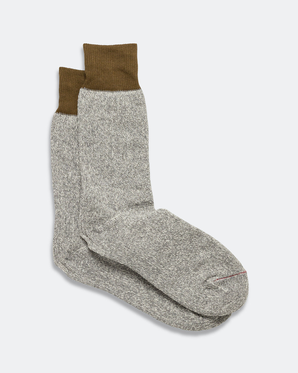 RoToTo - Double Face Crew Sock - Olive/Gray - UP THERE
