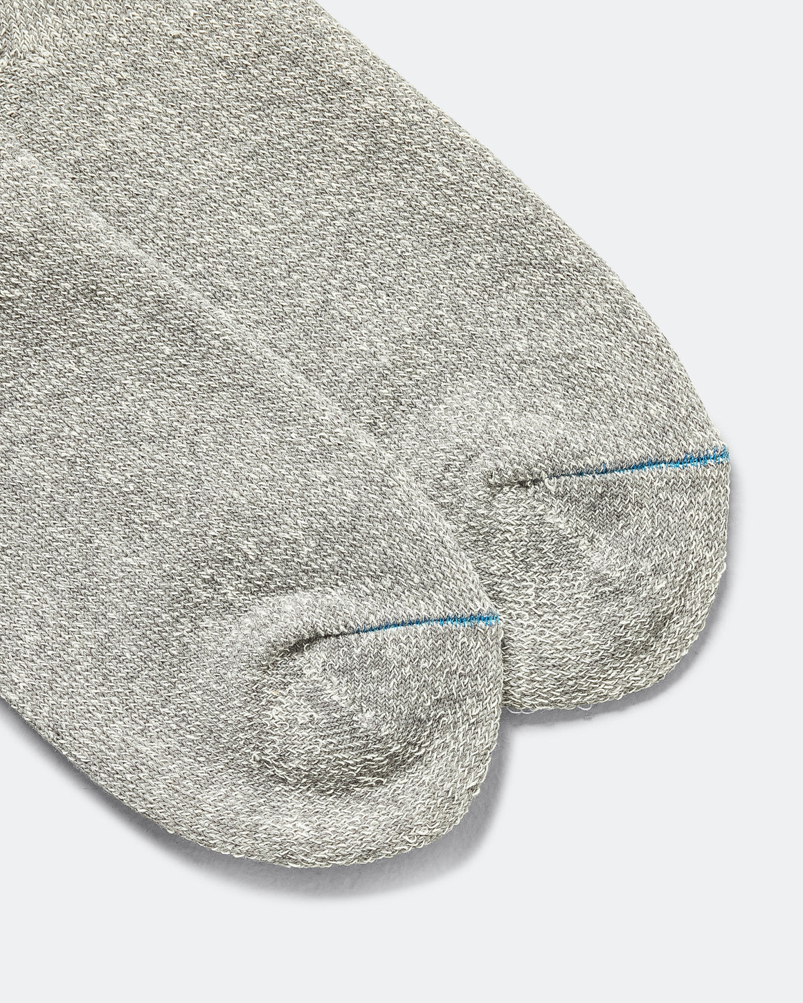 RoToTo - Double Face Crew Socks Silk & Cotton - Dark Yellow/Grey - UP THERE