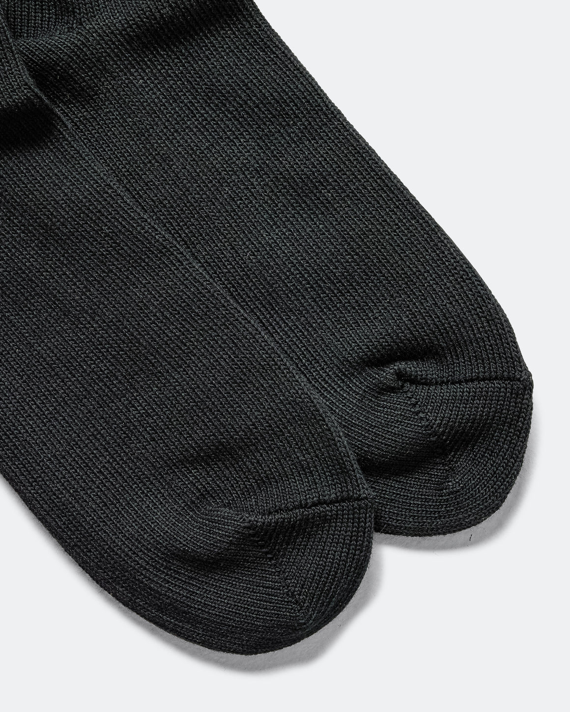 RoToTo - Organic Daily 3 Pack Ribbed Crew Socks - Black - UP THERE