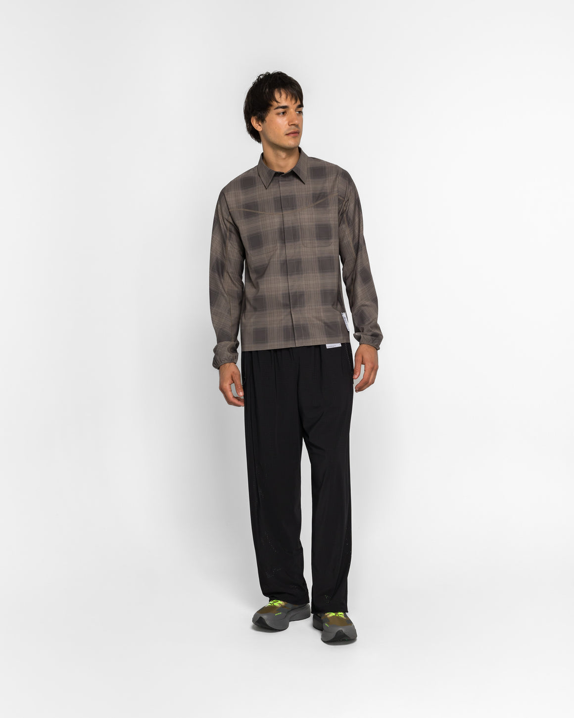 Satisfy - AmbientWarp River Shirt - Check Green - UP THERE