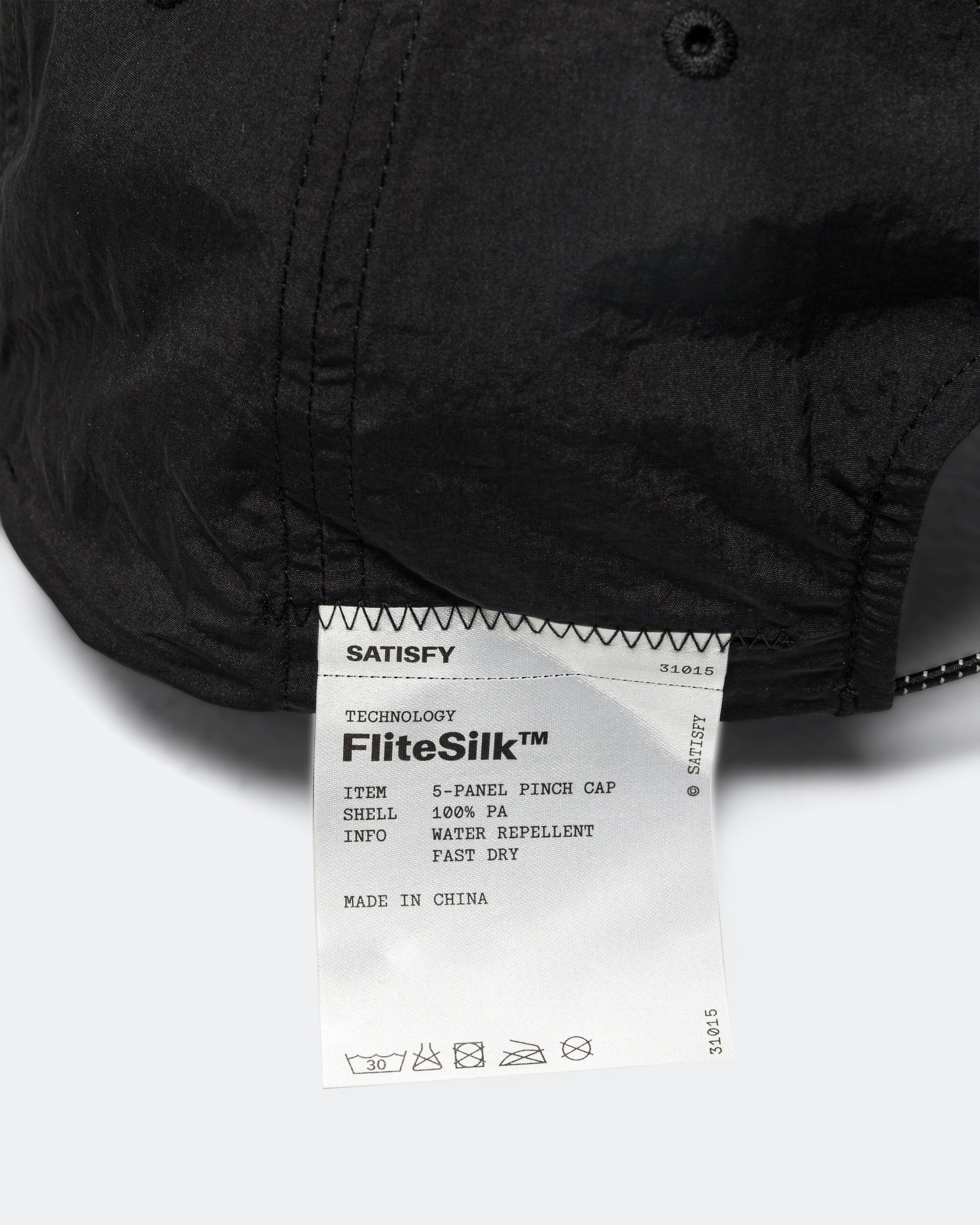 Satisfy - FliteSilk 5 Panel Pinch Cap - Black Off-Road | UP THERE