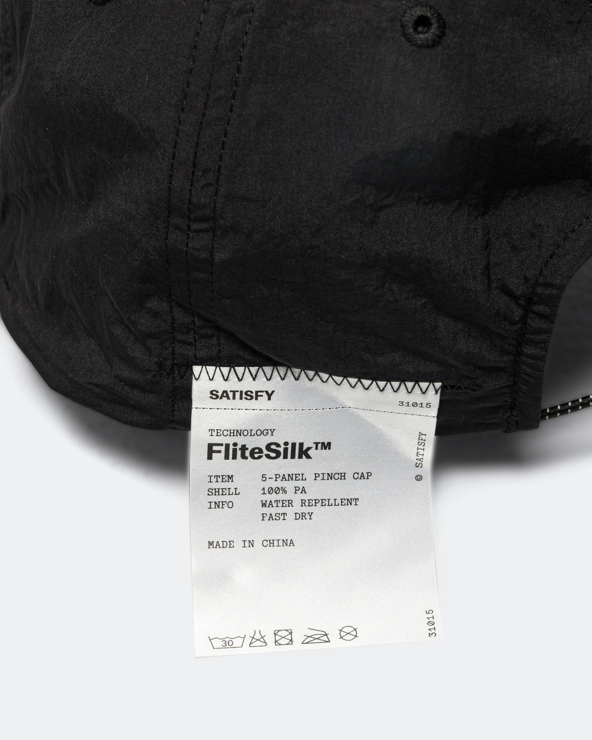 Satisfy - FliteSilk 5 Panel Pinch Cap - Black Off-Road - UP THERE