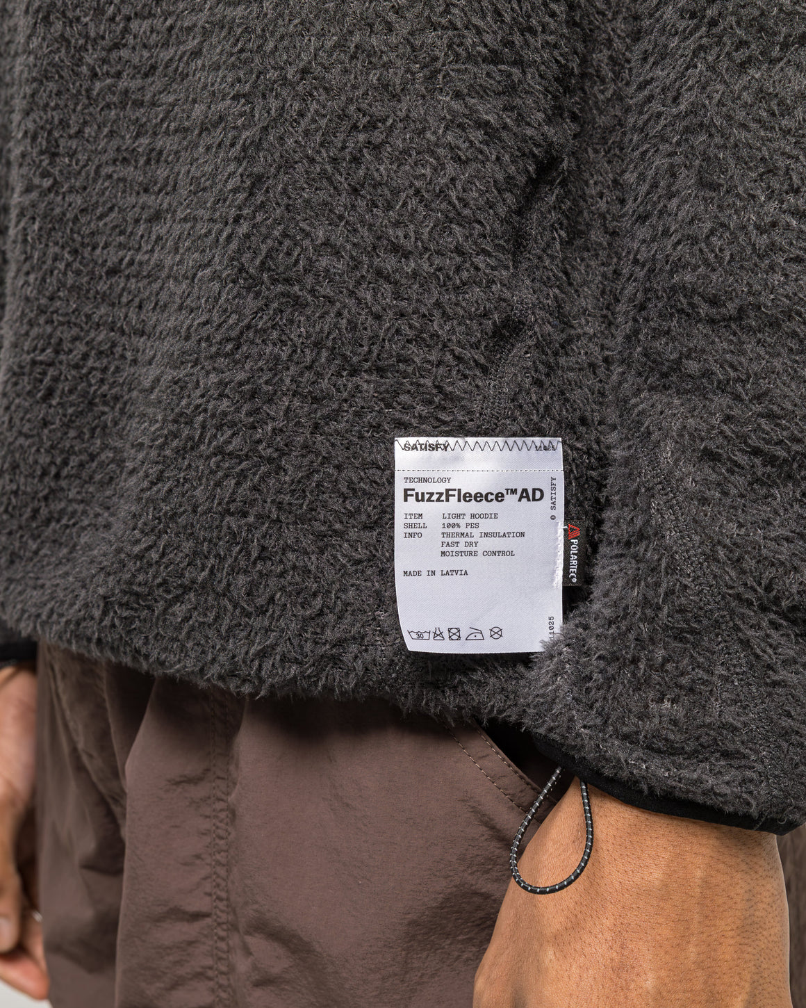 Satisfy - FuzzFleece AD Light Hoodie - Phantom - UP THERE