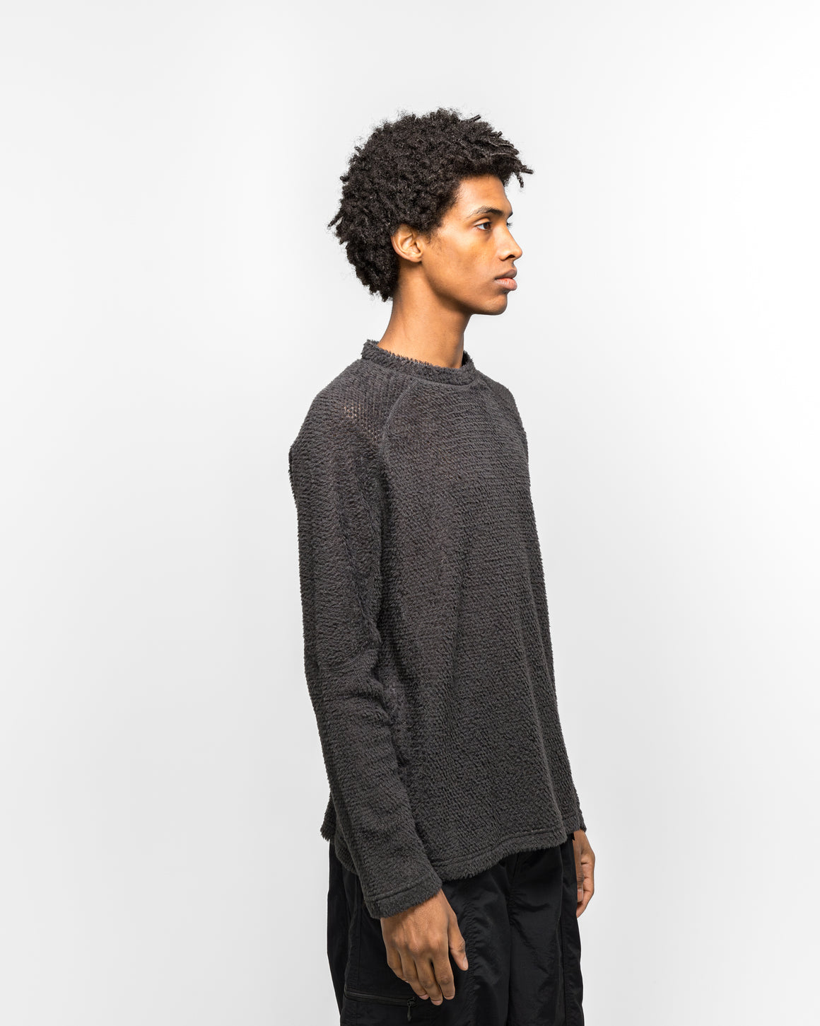 Satisfy - FuzzFleece AD Long Tee - Phantom - UP THERE